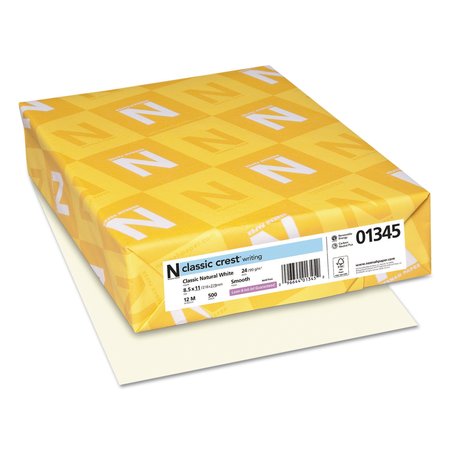 Neenah Paper Paper, Classic Crest 24lb.White, PK500 01345